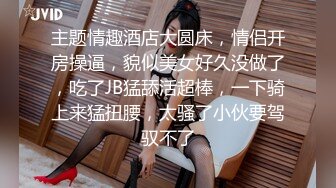 主题情趣酒店大圆床，情侣开房操逼，貌似美女好久没做了，吃了JB猛舔活超棒，一下骑上来猛扭腰，太骚了小伙要驾驭不了